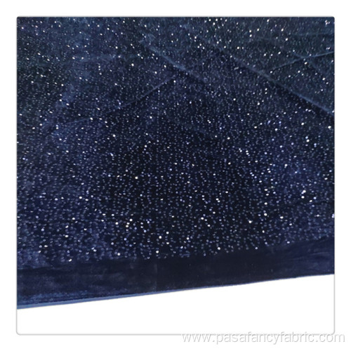 navy blue sequin 3mm velvet spandex DHL fast delivery dress fabric